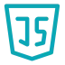 Javascript logo in teal